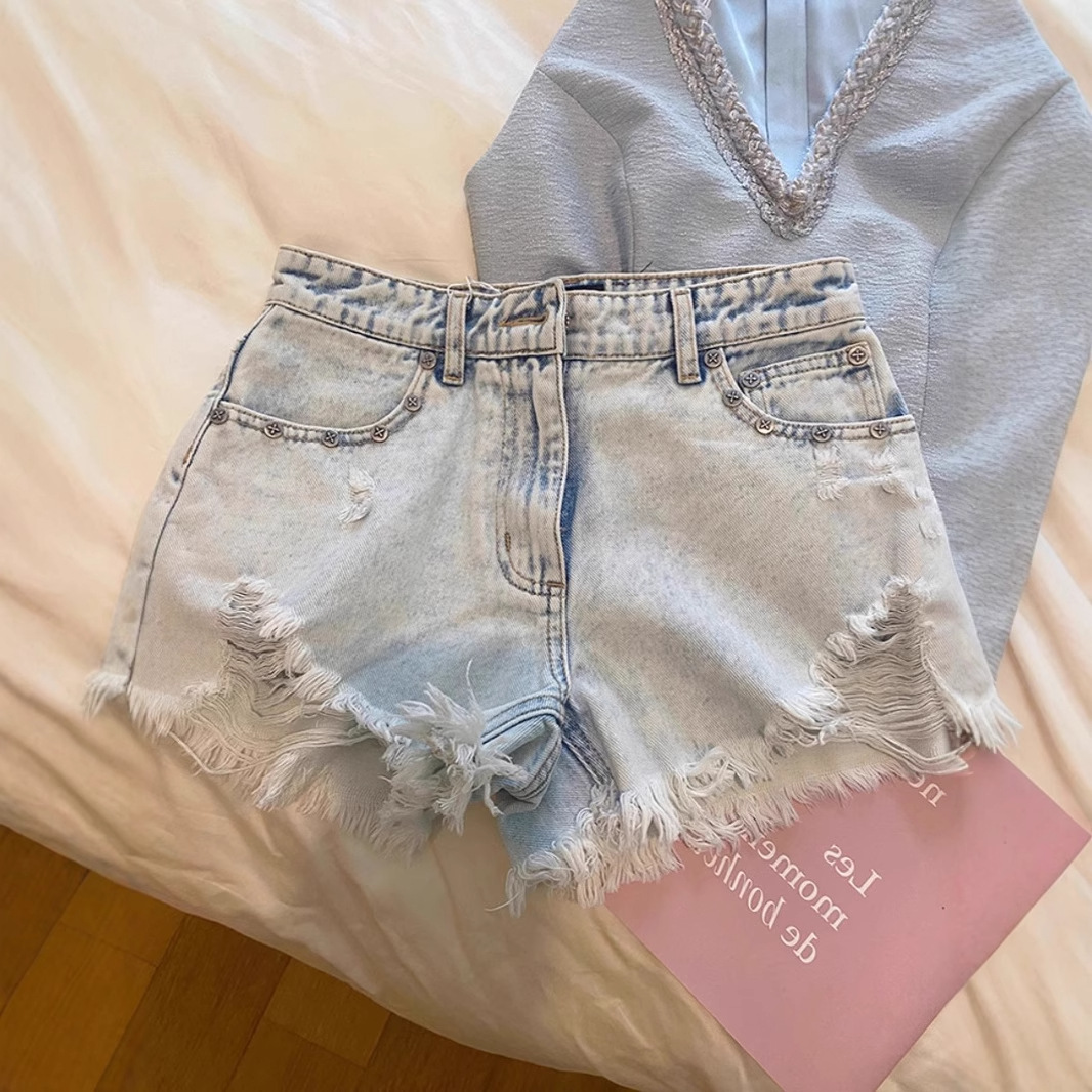 2026 Zomer Vintage Gewassen Bo - Shorts Denim Frayed recensie en prijs