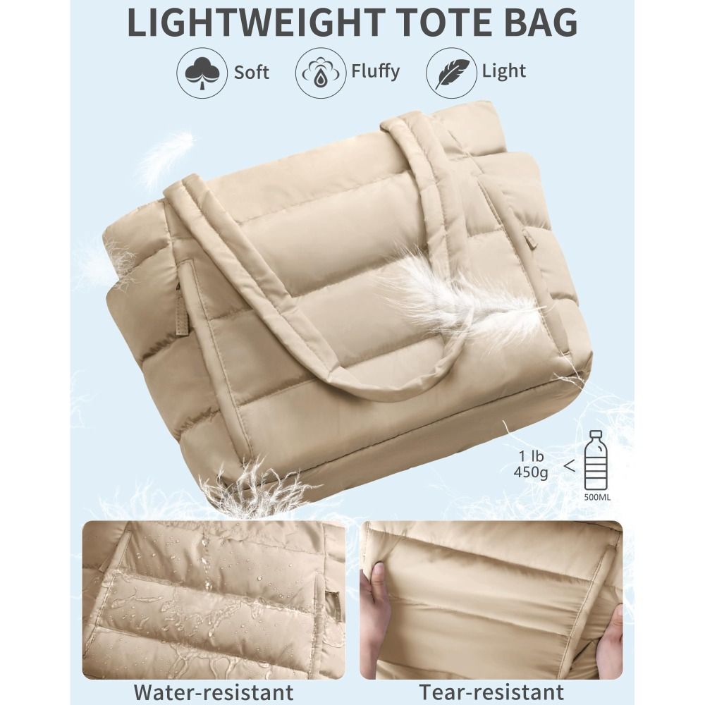 Ruime Puffer Tote Bag voor dam - Tote Bag Beach recensie en prijs